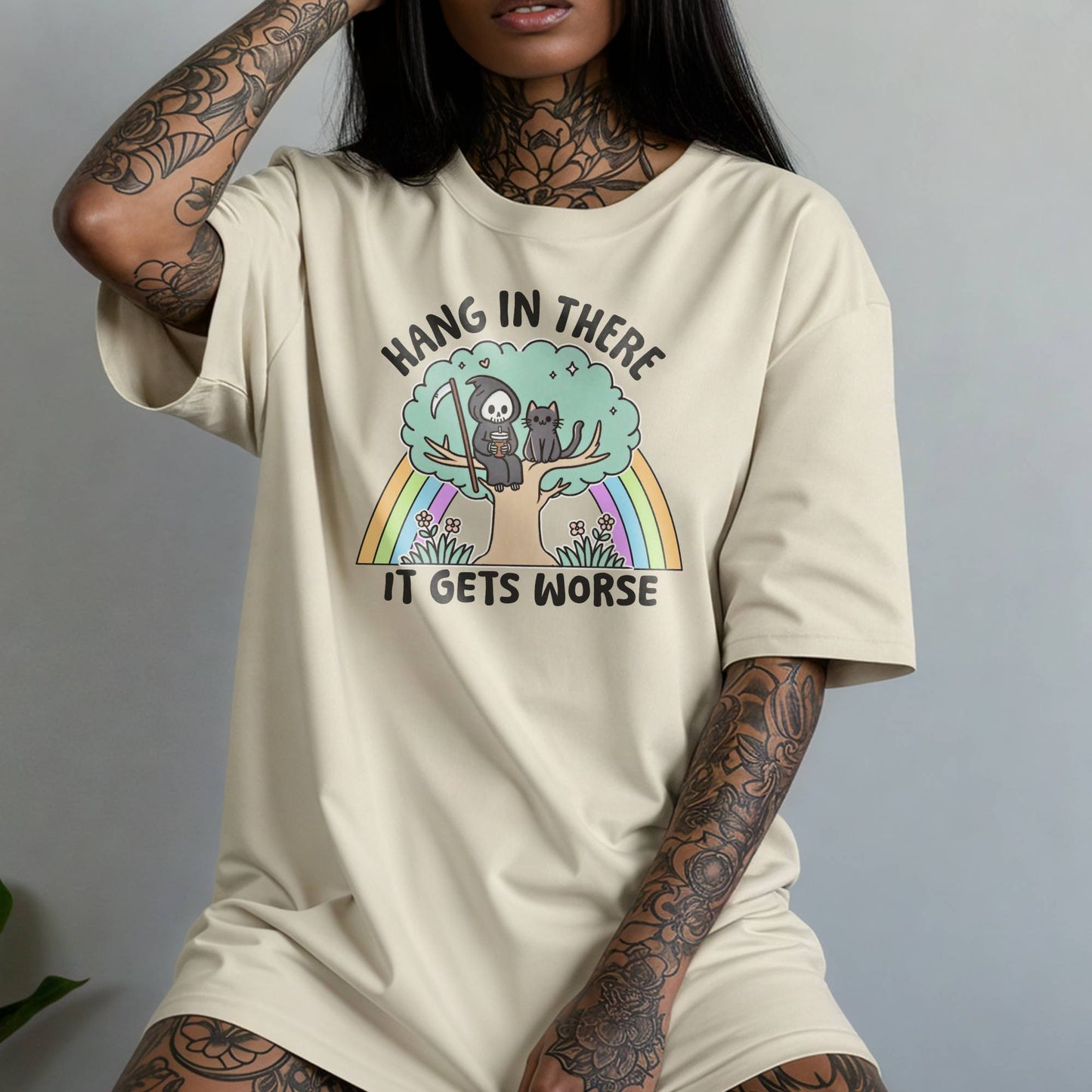 Hang In There It Gets Worse Tee